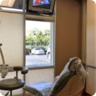 Dental treatment chair next to a window